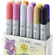Copic Ciao 12 Witch набор маркеров с кистью в кейсе, цвета ведьмочки - Copic Ciao 12 Witch набор маркеров с кистью в кейсе, цвета ведьмочки
